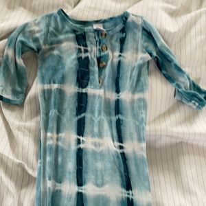 Lou Lou and company blue tie dye gown
